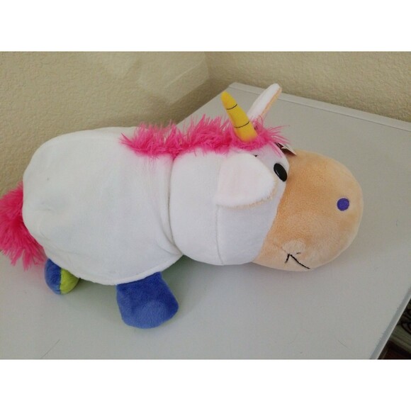 Flip A Zoo Imogen Dragon & Persephone Unicorn 2 in 1 Two Side Plush 16" FLIPAZOO - Picture 4 of 5